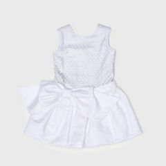 意大利原产 ValMax 公主风 无袖大蝴蝶结芭蕾连衣裙 奶白色 S-4岁